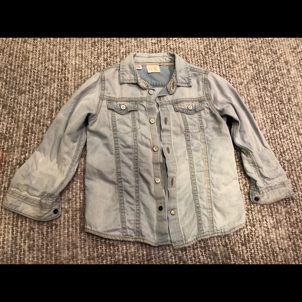 Distressed Denim Shirt Boys